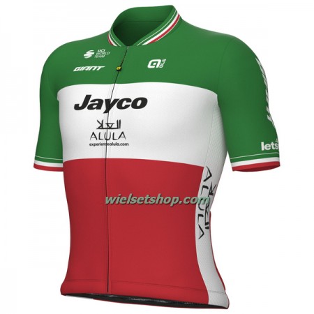 Wielershirt 2023 Jayco Alula Green Italiaans Kampioenschap - Rood Wit